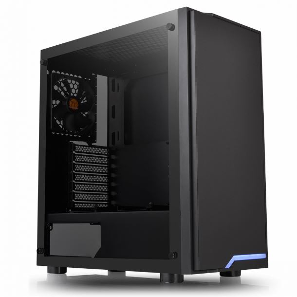 gabinete|thermaltake|hardware|max5|gabinete thermaltake h100 tg black - blue led 